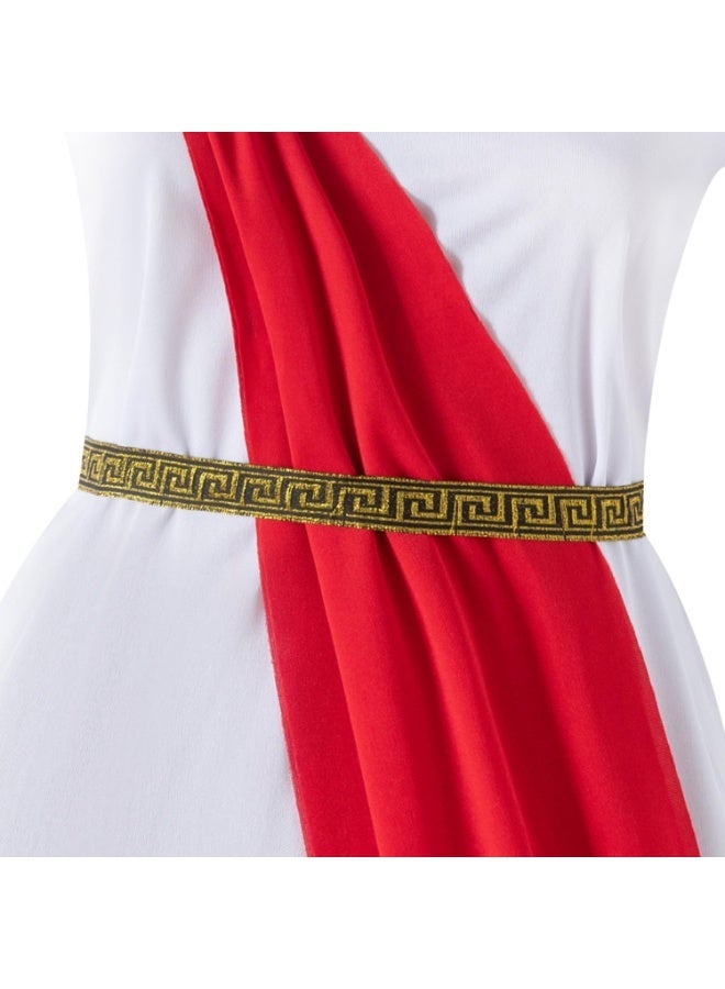 OSHIMA Roman Dress, Roman Dress for Girls, Romans Toga Costume Child, Grecian Dress with Crown, Halloween Costume for Dress Up Party, Kids Costume, Ideal for Themed Events - Image 5